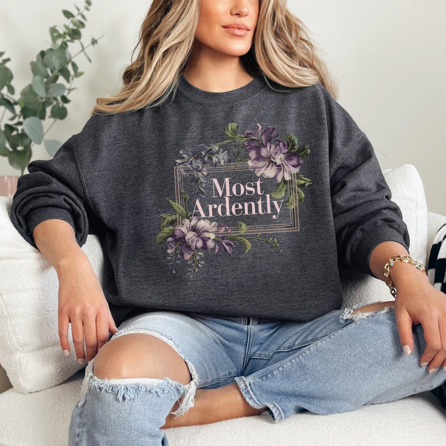 Most Ardently Floral Literary Sweatshirt 🌸📚