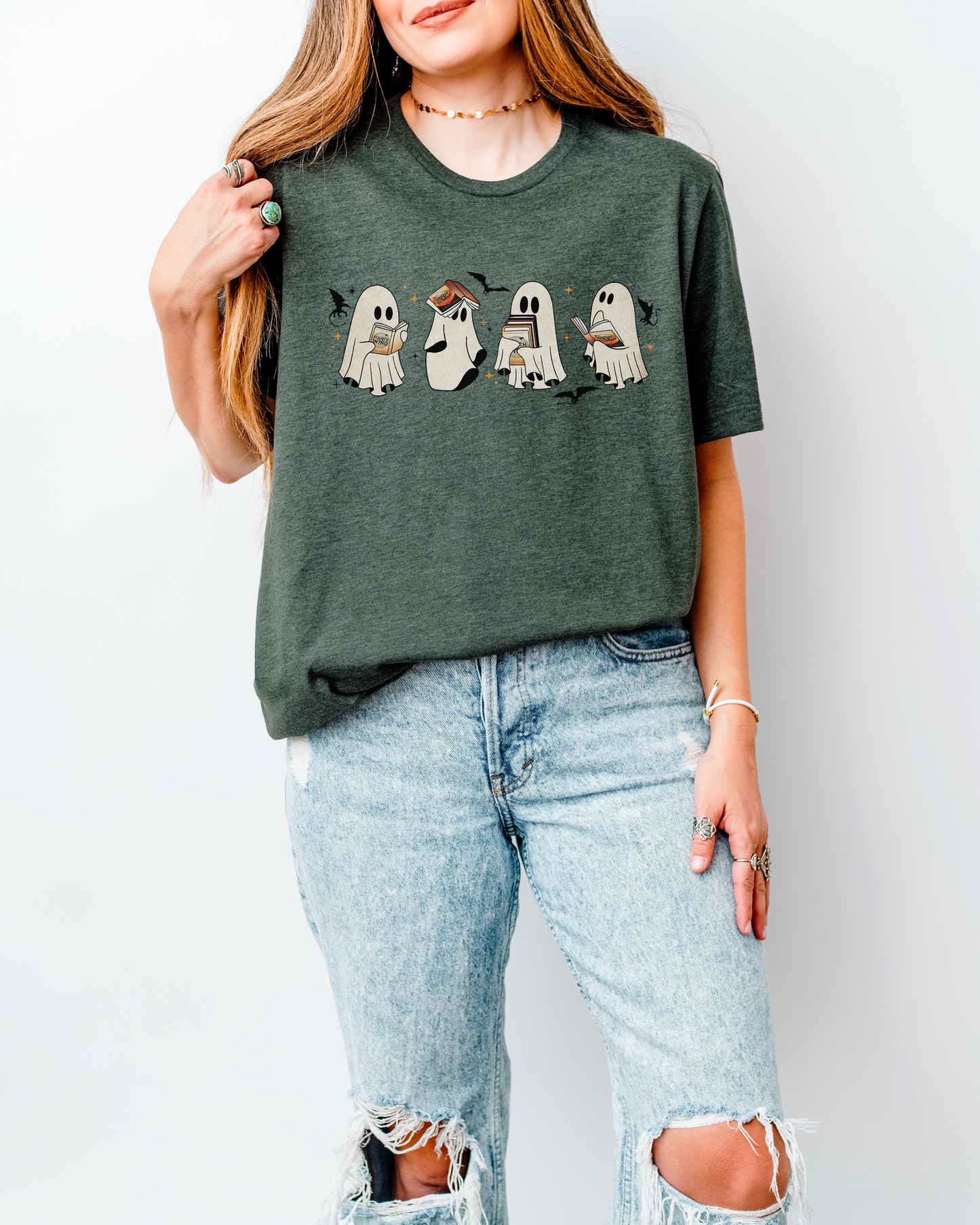 Fourth Wing Ghost Book Tee