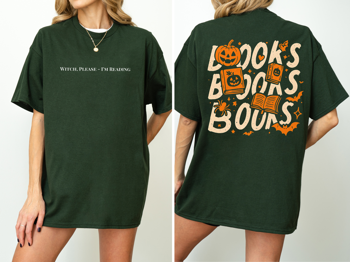 Books & Pumpkins Halloween Tee