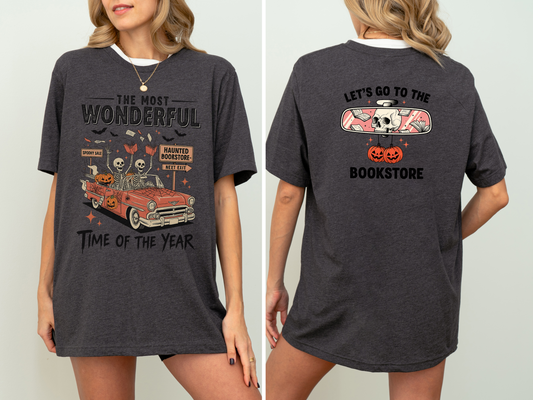 Bookish Haunted Bookstore Tee