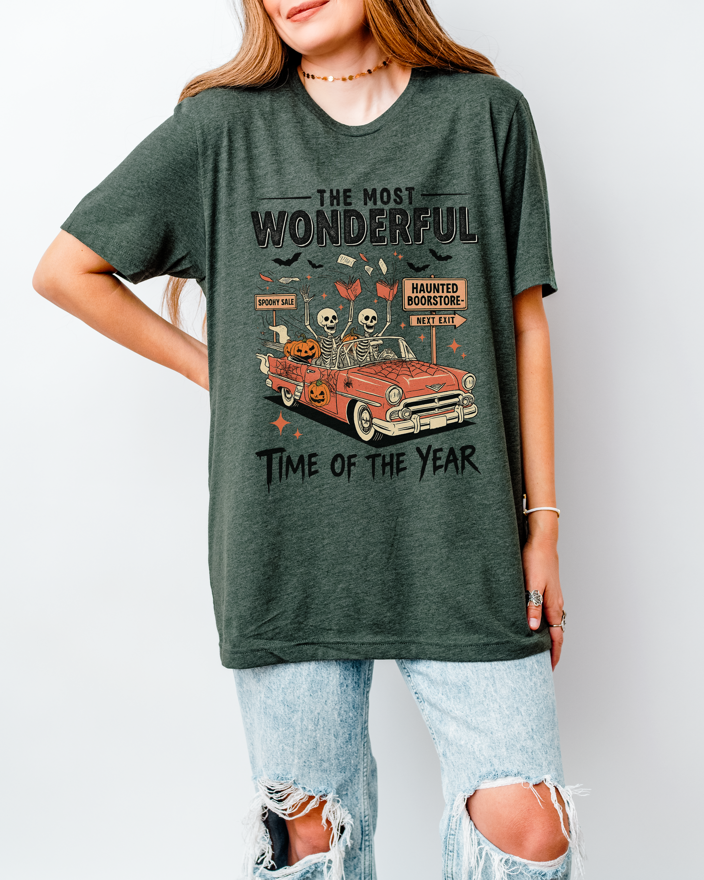 Bookish Haunted Bookstore Tee