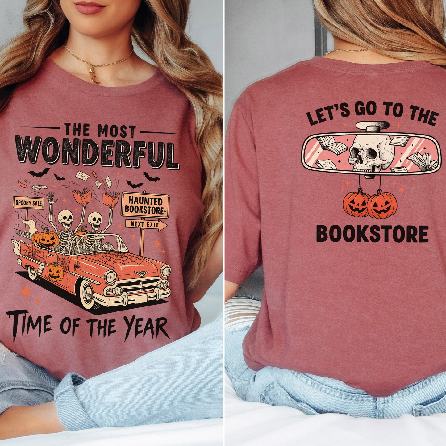 Bookish Haunted Bookstore Tee