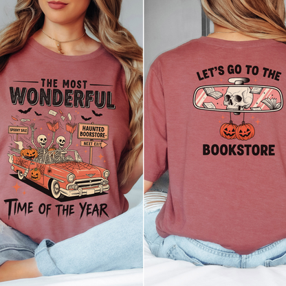 Bookish Haunted Bookstore Tee