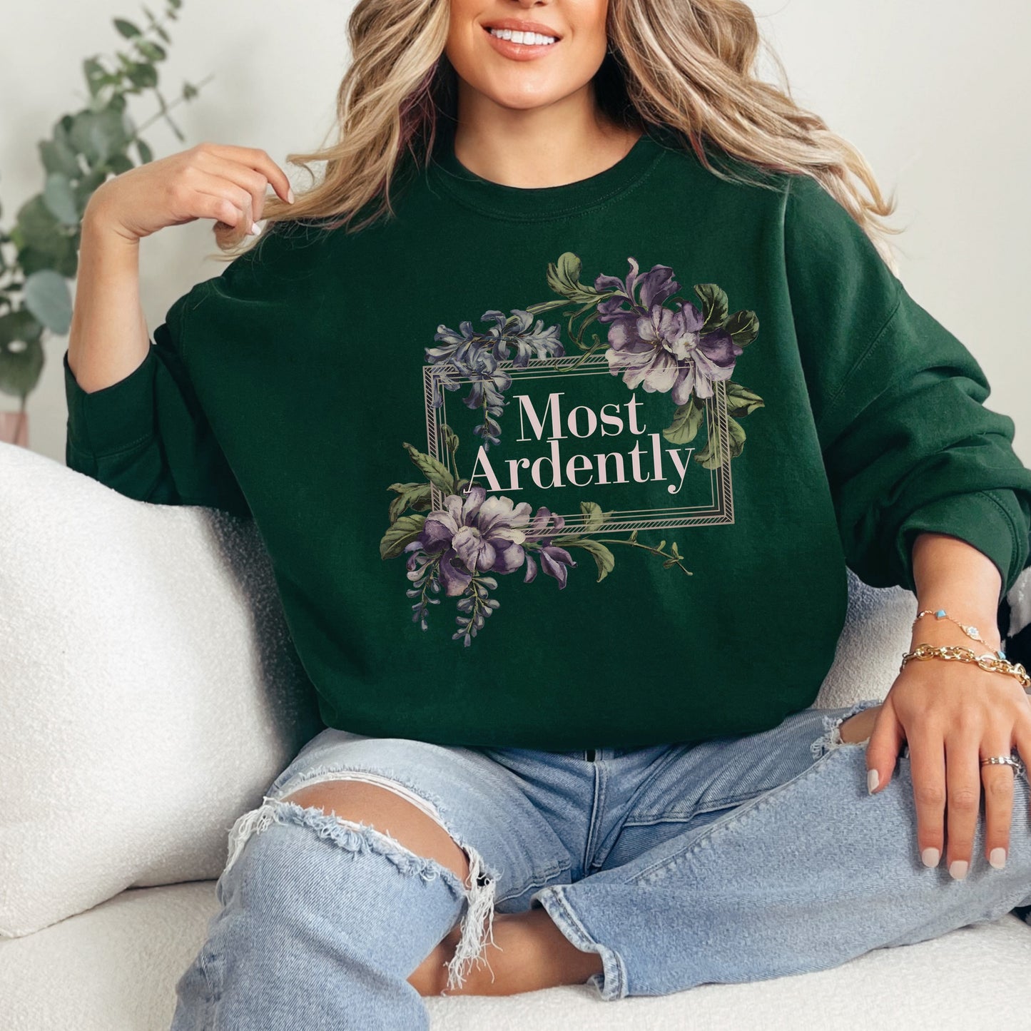 Most Ardently Floral Literary Sweatshirt 🌸📚