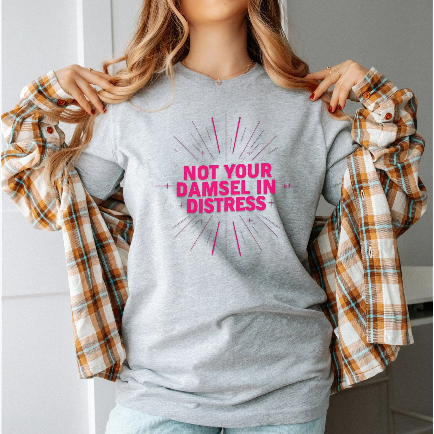 "Not Your Damsel in Distress" Statement Tee 💪💖