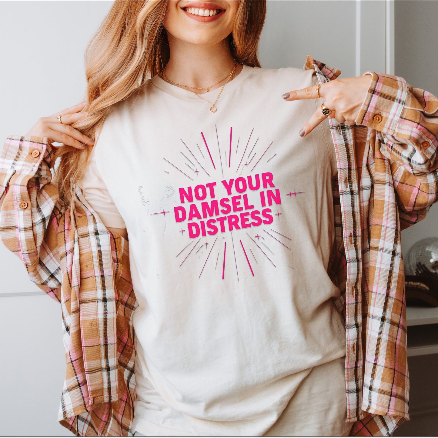 "Not Your Damsel in Distress" Statement Tee 💪💖