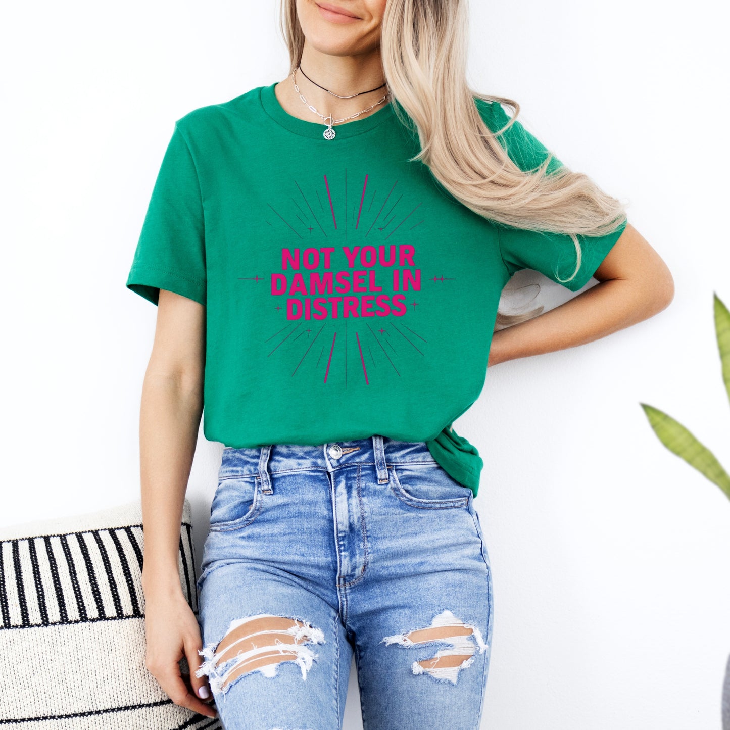 "Not Your Damsel in Distress" Statement Tee 💪💖