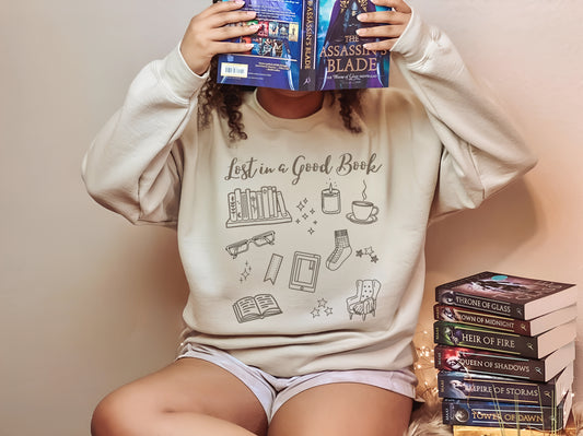 📚 "Lost in a Good Book" Cozy Sweatshirt