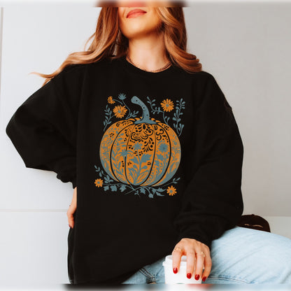 Floral Pumpkin Sweatshirt 🎃🍂