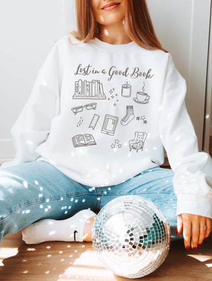 📚 "Lost in a Good Book" Cozy Sweatshirt