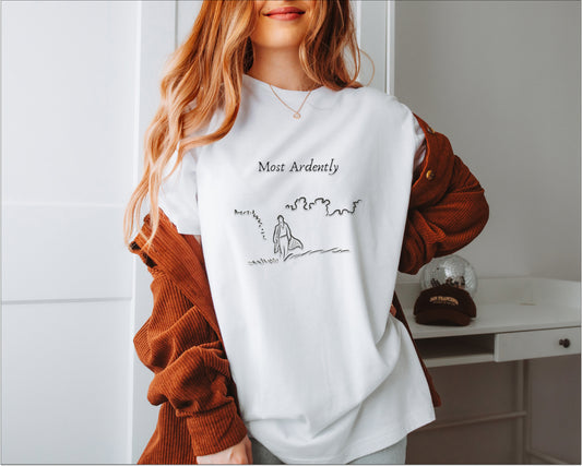 📚 Most Ardently - Pride and Prejudice T-Shirt for Literary Lovers 📚