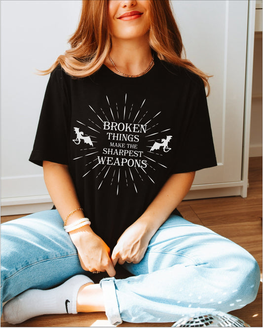 🛡️ Broken Things Make the Sharpest Weapons -When the Moon Hatched T-Shirt 🛡️