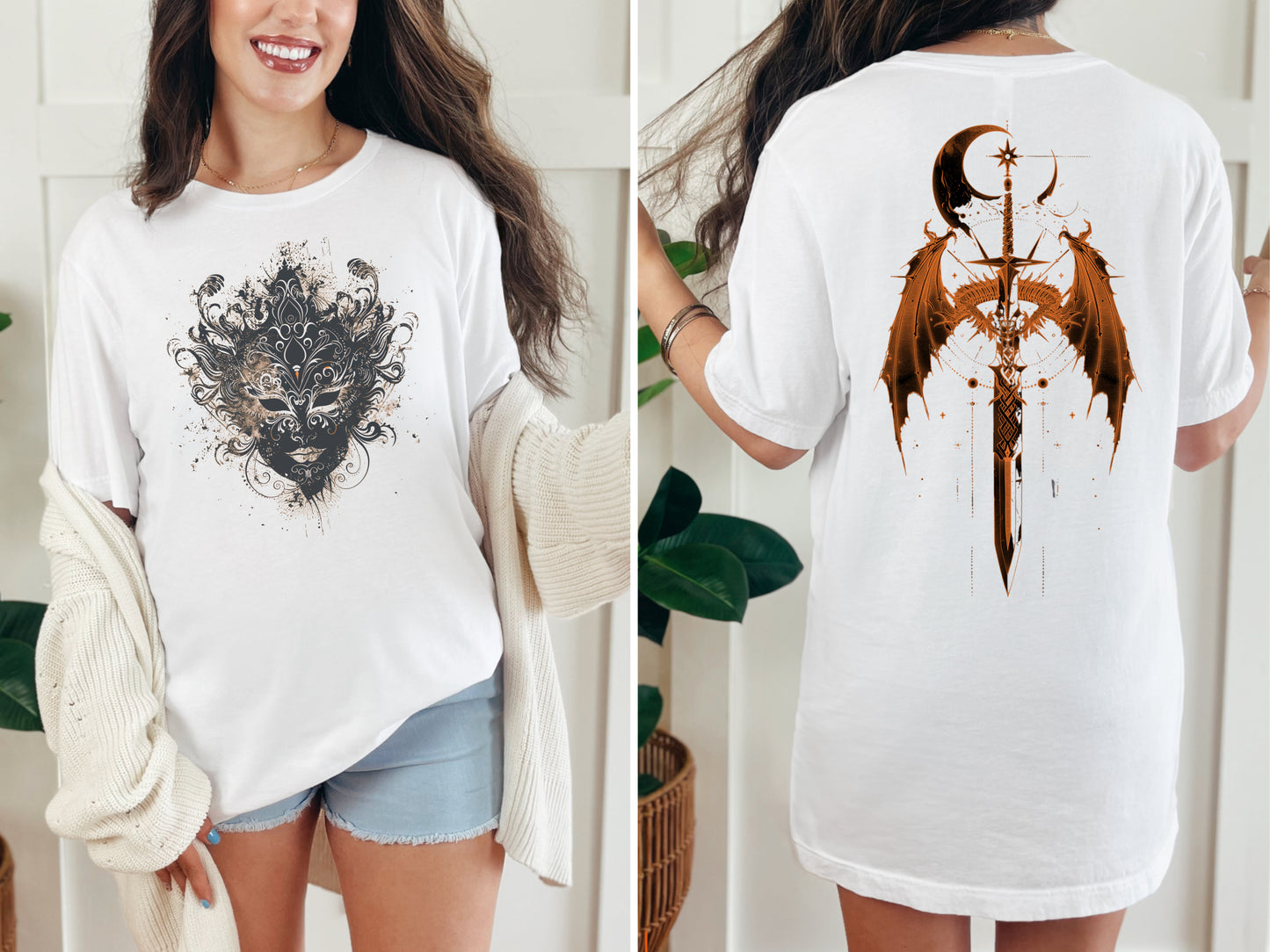 🔥 Nesta Archeron: Valkyrie Mask and Sword Tee 🔥