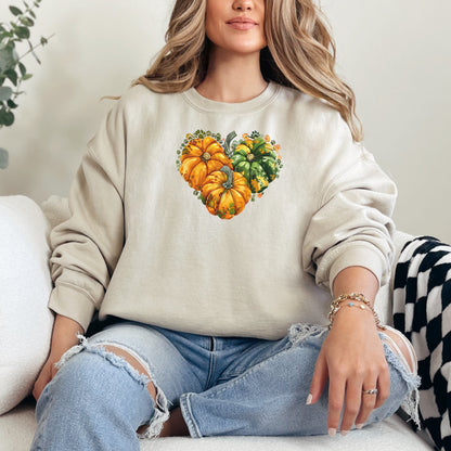 🍂 Heart-Shaped Pumpkin Harvest Sweatshirt 🍂