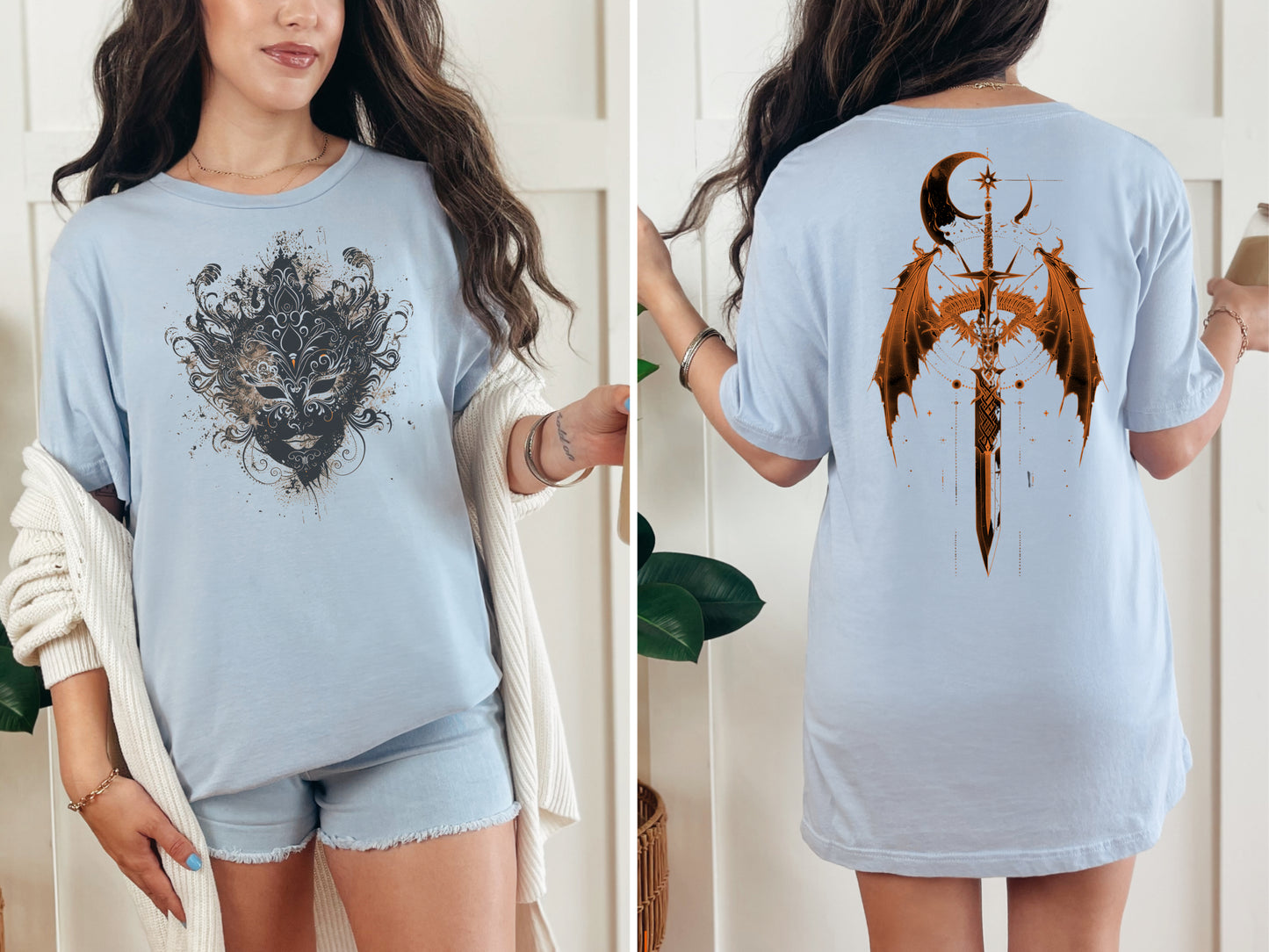 🔥 Nesta Archeron: Valkyrie Mask and Sword Tee 🔥