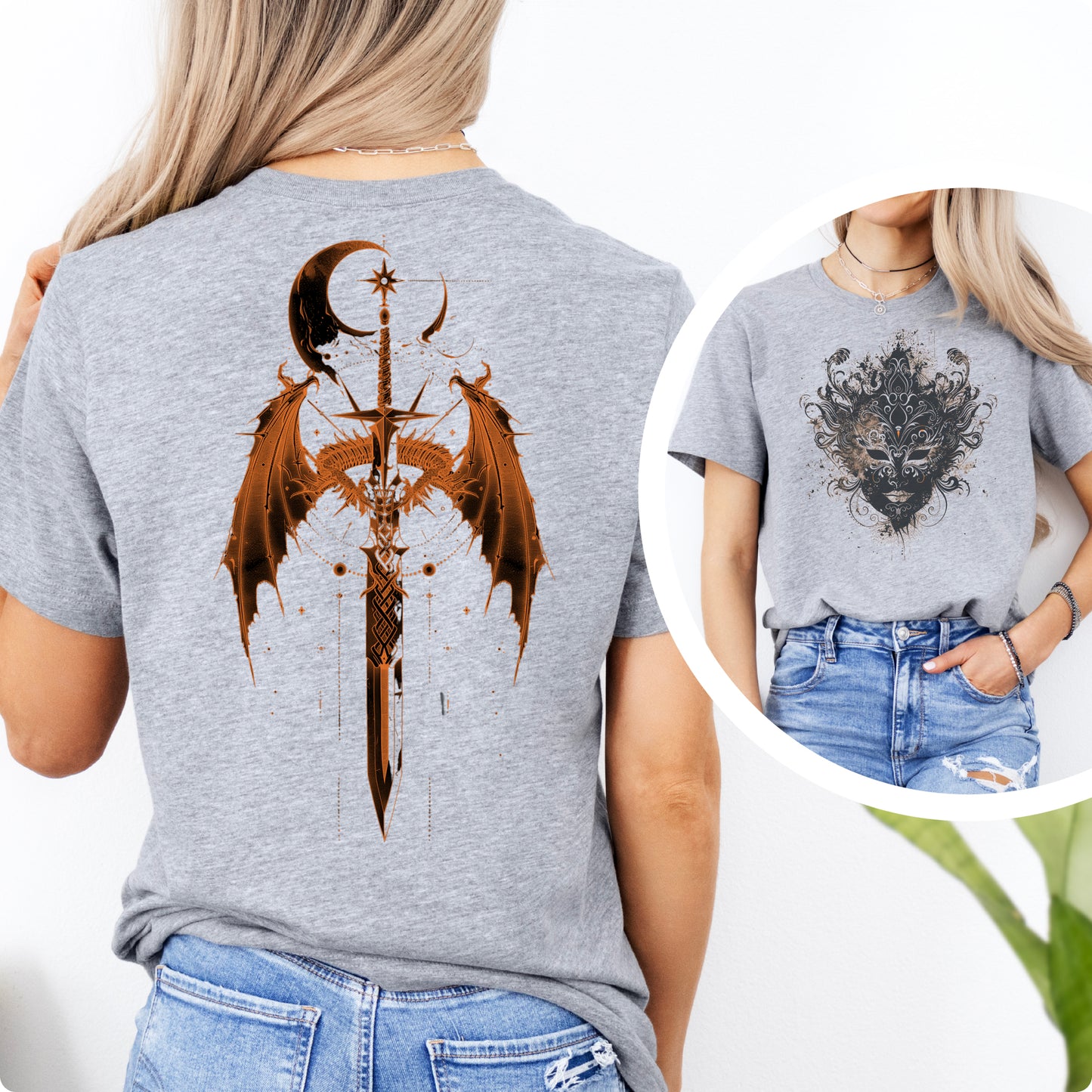 🔥 Nesta Archeron: Valkyrie Mask and Sword Tee 🔥