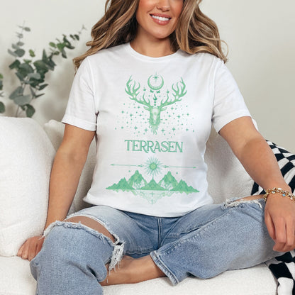 🌟 Throne of Glass Tee - Terrasen Stag Design 🌟