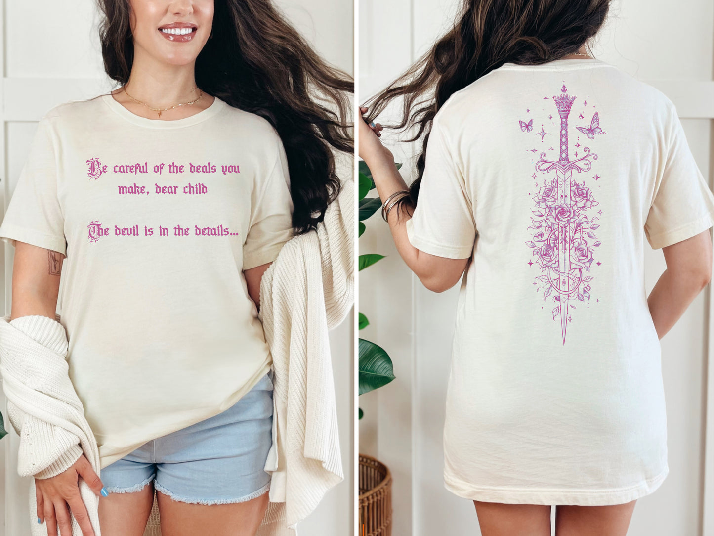 🌟 Quicksilver Fantasy Book Tee - Callie Hart Inspired Floral Sword Art Shirt 🌟