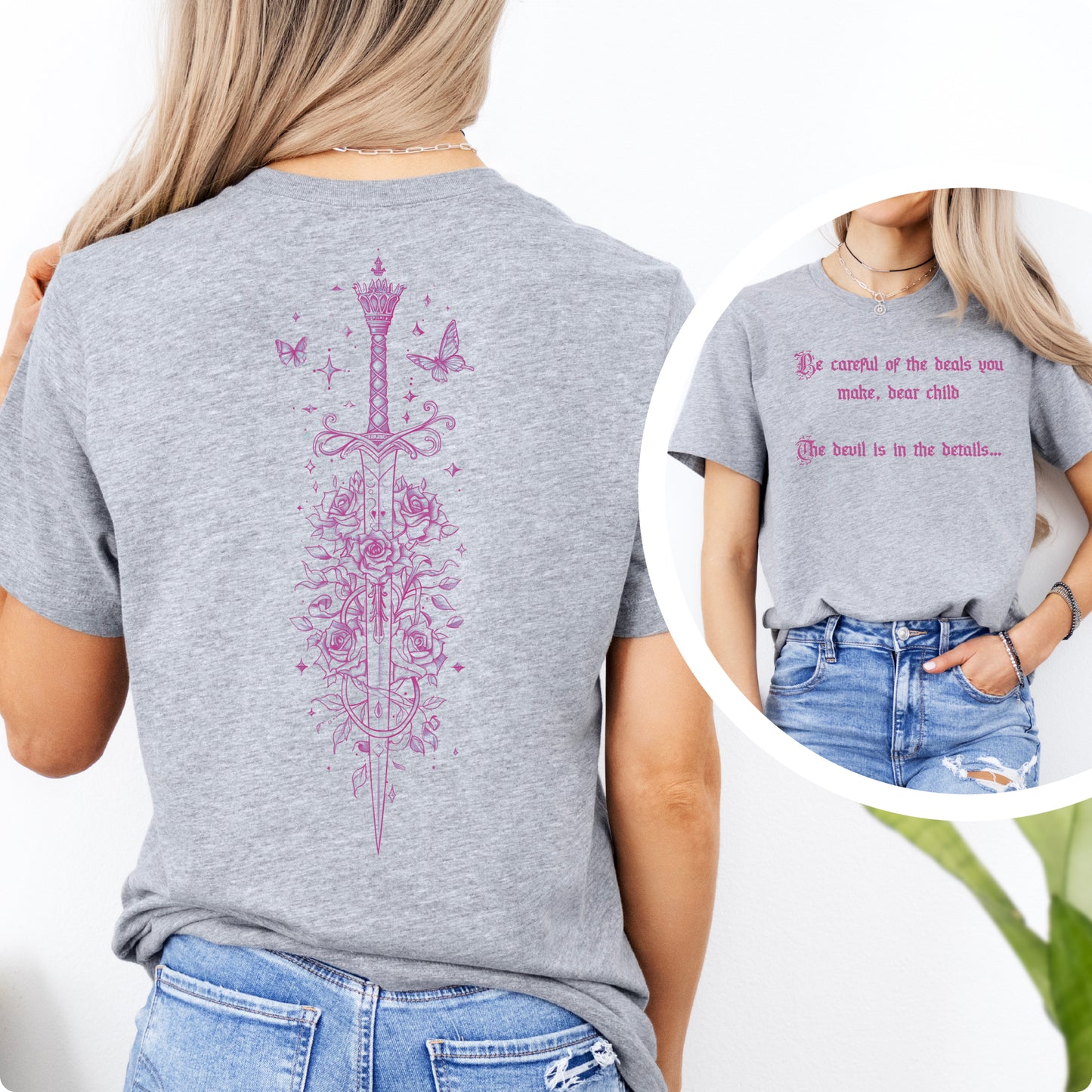 🌟 Quicksilver Fantasy Book Tee - Callie Hart Inspired Floral Sword Art Shirt 🌟