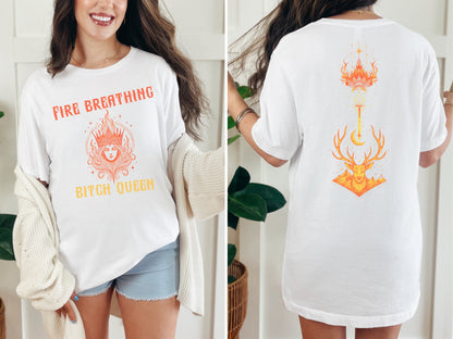 🔥 Fire Breathing Bitch Queen T-Shirt - Throne of Glass Inspired Apparel 🔥