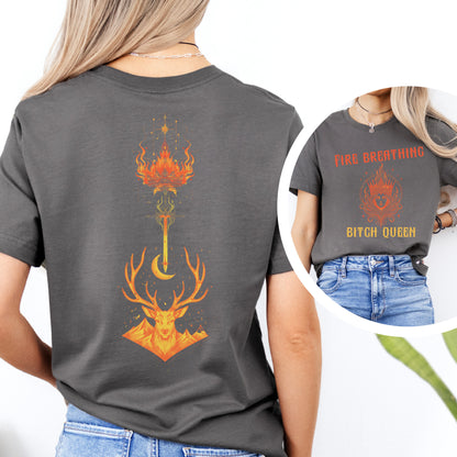 🔥 Fire Breathing Bitch Queen T-Shirt - Throne of Glass Inspired Apparel 🔥