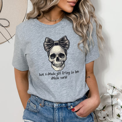 🎃 Delulu Girl Skeleton Halloween Tee