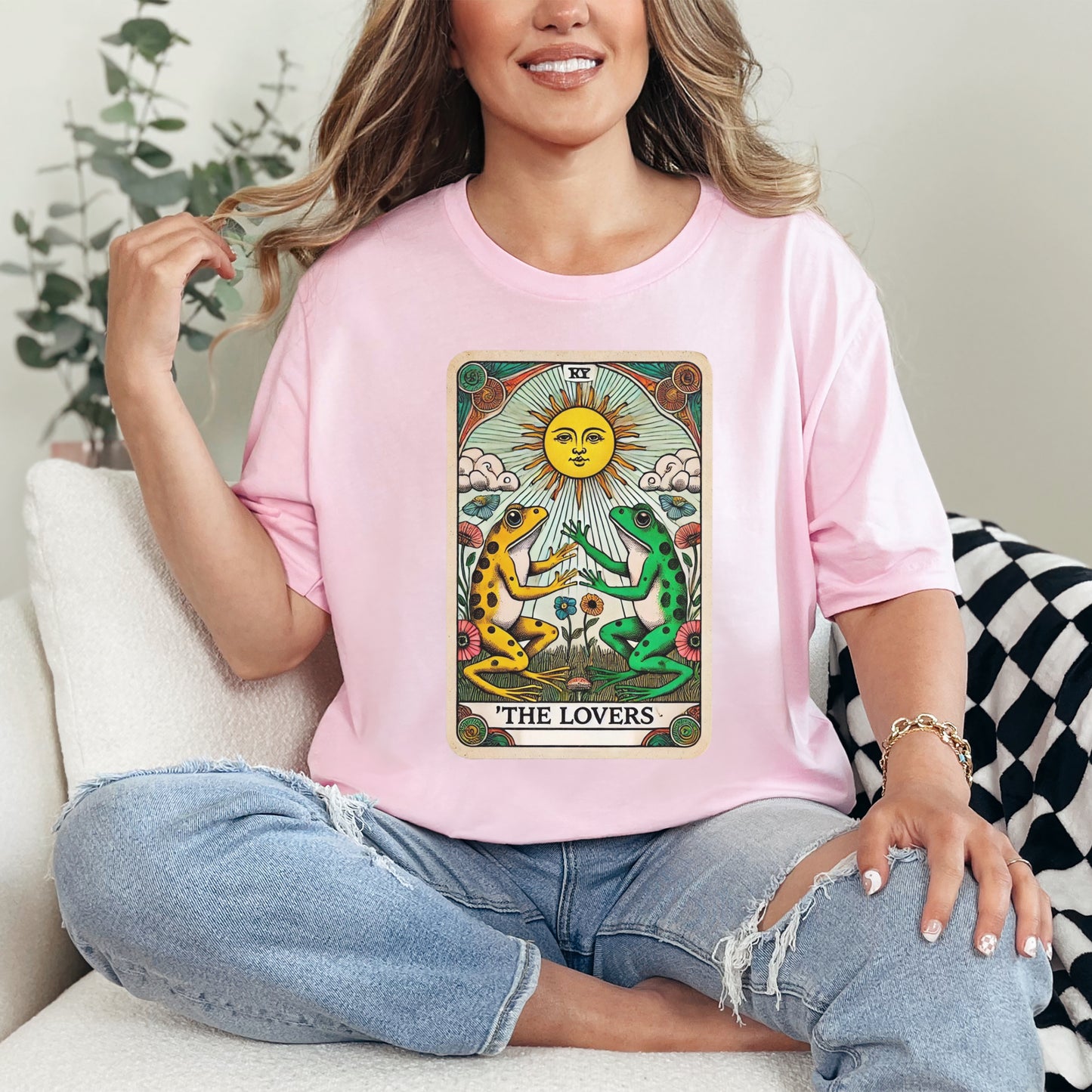 🔮 The Lovers Tarot Card Frog Shirt