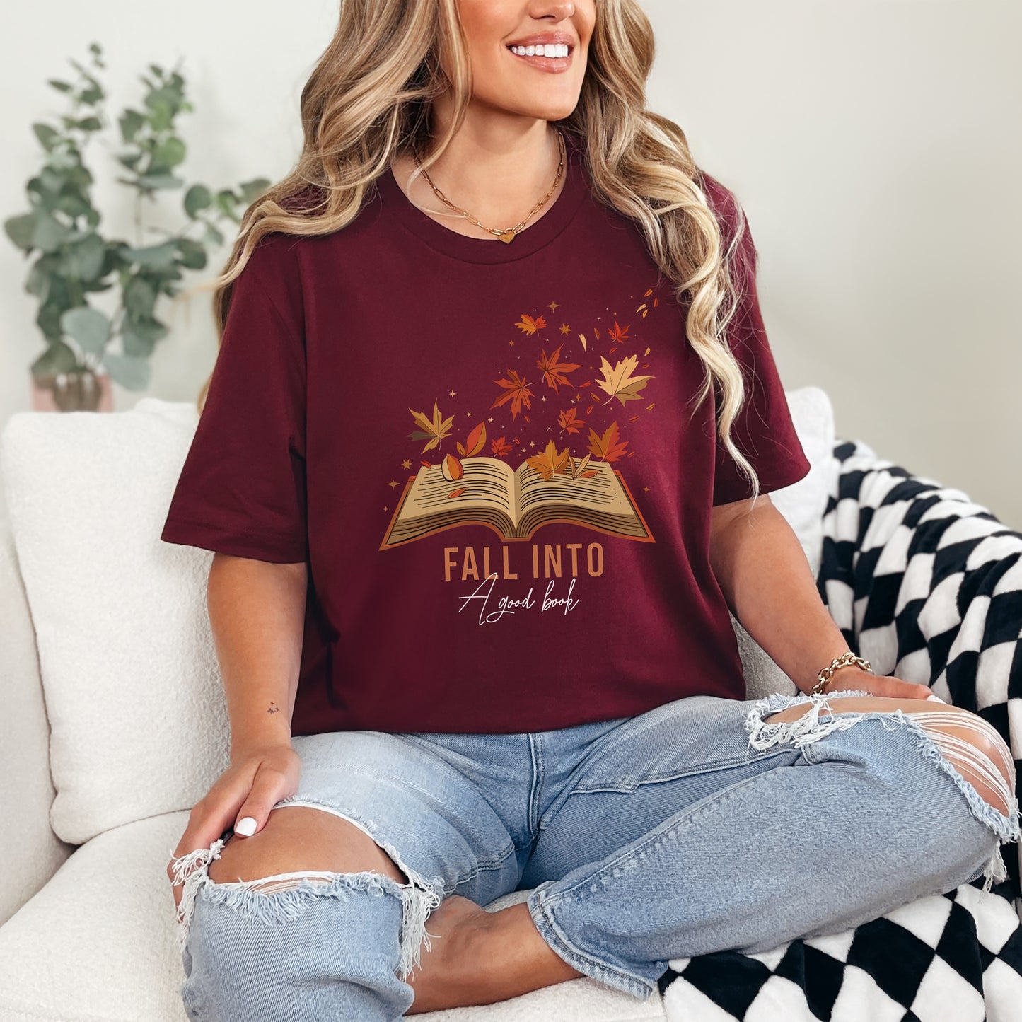 📚 Fall Into A Good Book T-Shirt