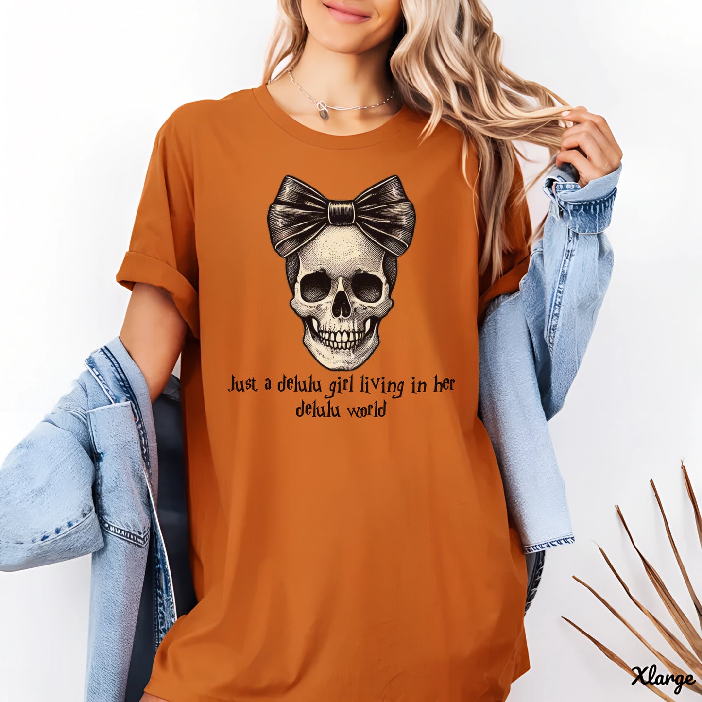 🎃 Delulu Girl Skeleton Halloween Tee