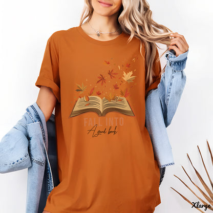 📚 Fall Into A Good Book T-Shirt