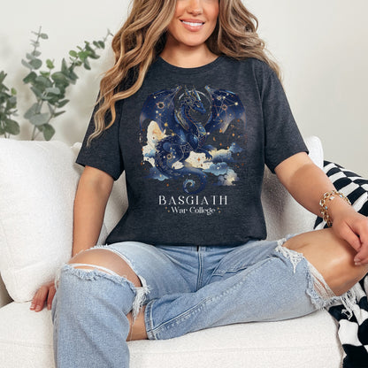 🐉 Basgiath War College Dragon T-Shirt – Fourth Wing Fan Essential! 🖤