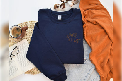 Hello Pumpkin Embroidered Fall Crewneck 🎃🍂