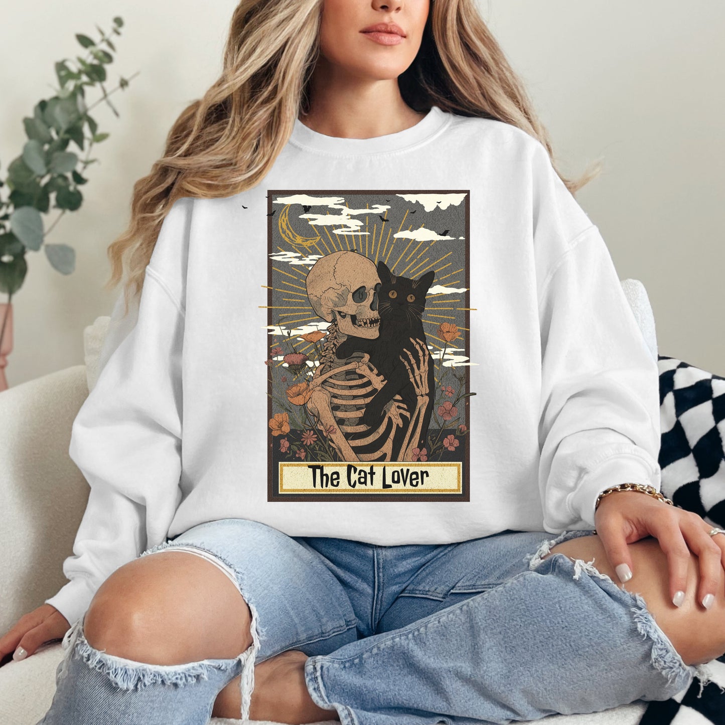 🎃 "The Cat Lover Tarot" Halloween Sweater