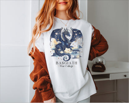 🐉 Basgiath War College Dragon T-Shirt – Fourth Wing Fan Essential! 🖤