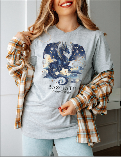 🐉 Basgiath War College Dragon T-Shirt – Fourth Wing Fan Essential! 🖤