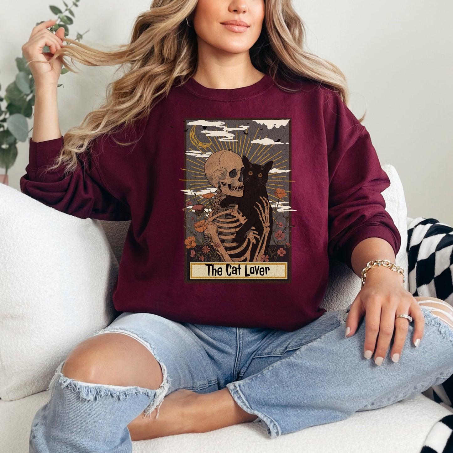 🎃 "The Cat Lover Tarot" Halloween Sweater