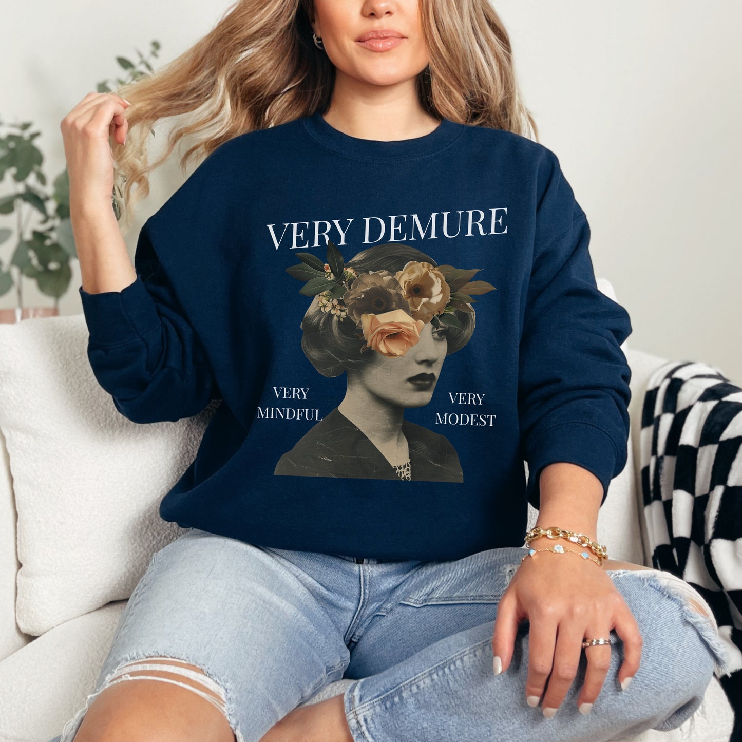 🌸 Very Demure & Mindful Sweatshirt