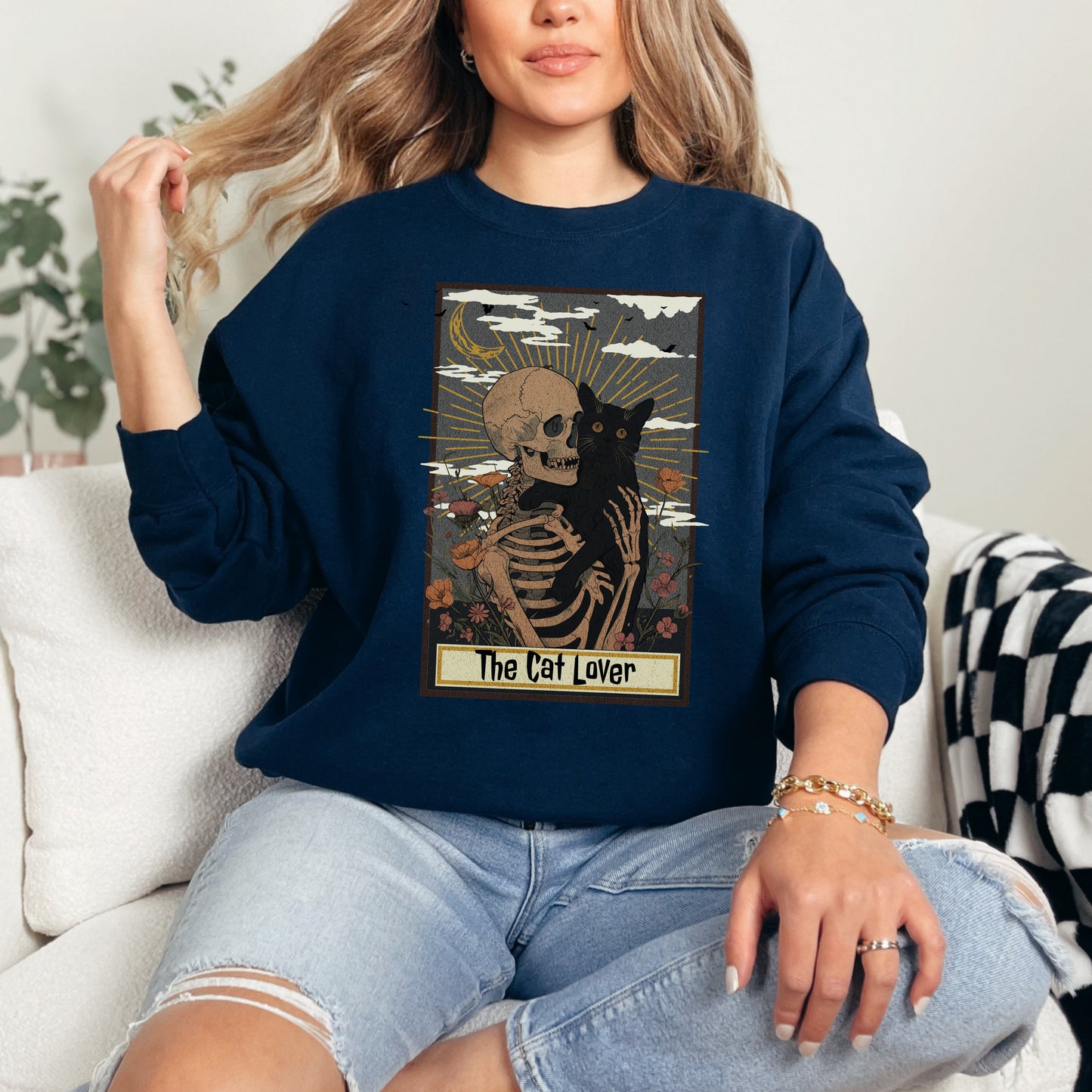 🎃 "The Cat Lover Tarot" Halloween Sweater