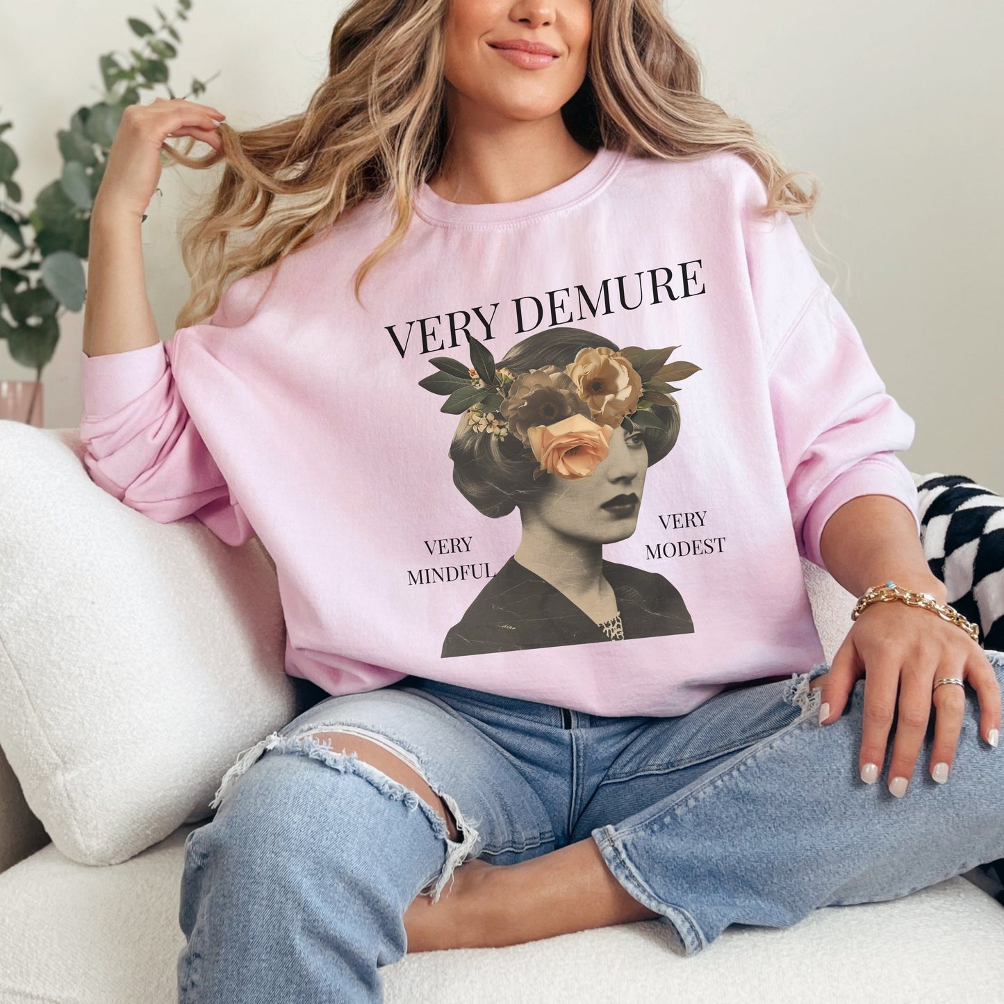 🌸 Very Demure & Mindful Sweatshirt