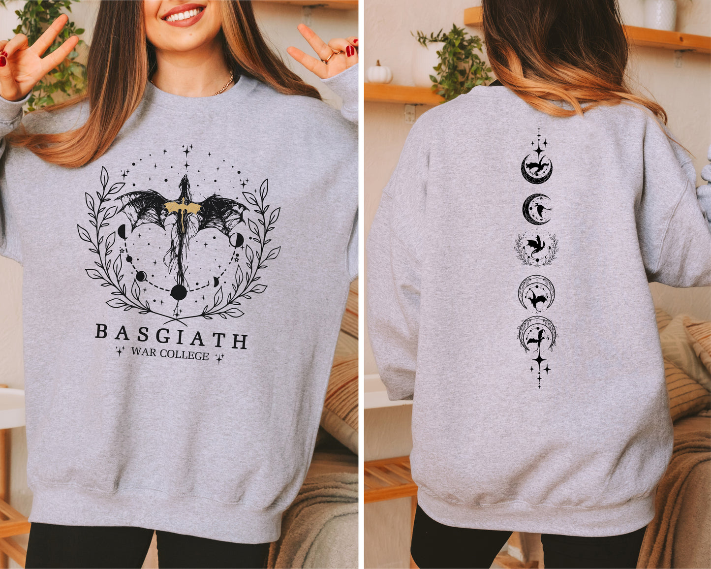 Fourth Wing "Basgiath War College" Dragon Sweater 🖤