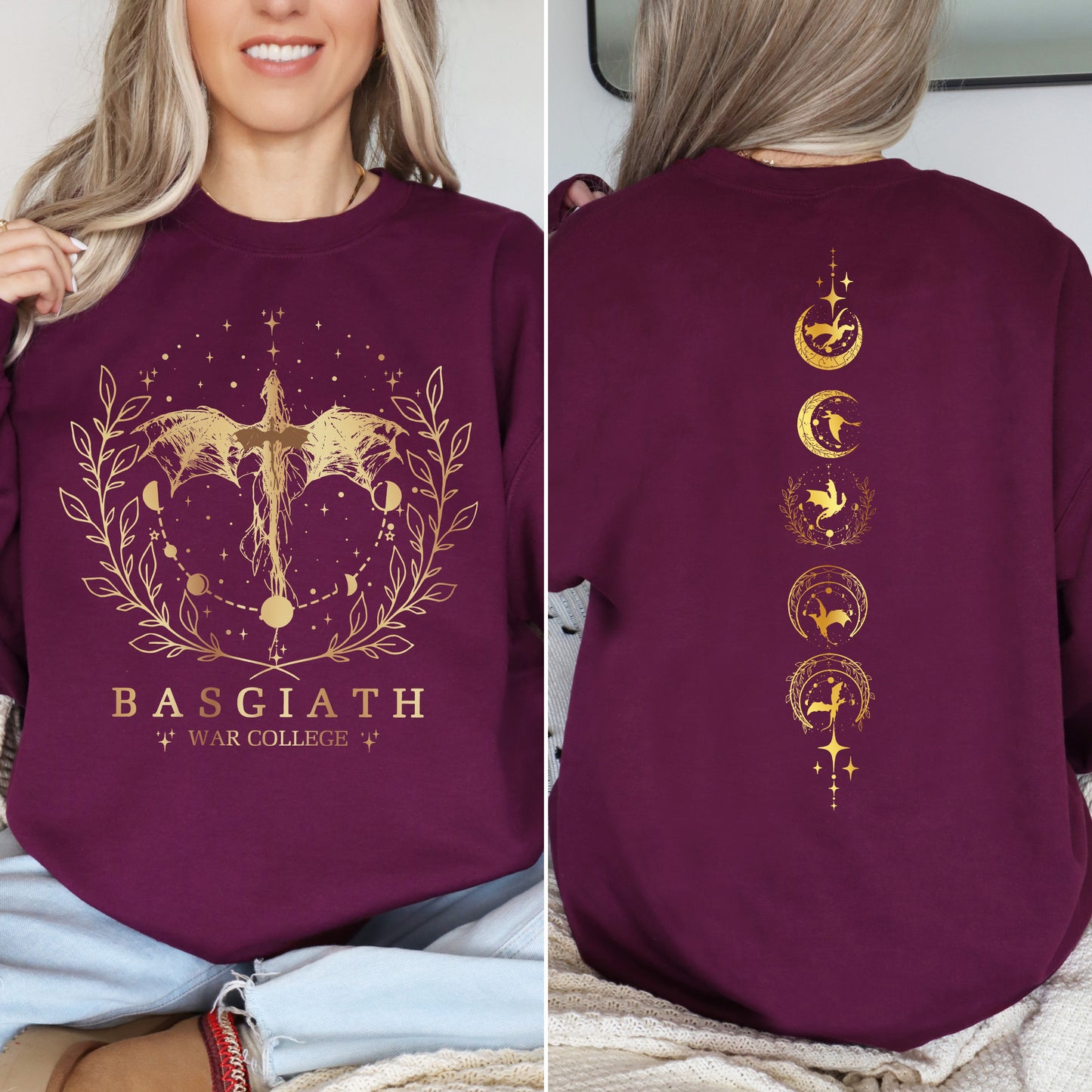 Fourth Wing "Basgiath War College" Dragon Sweater 🖤