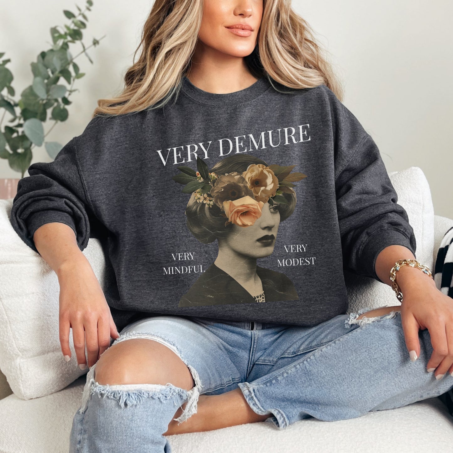 🌸 Very Demure & Mindful Sweatshirt