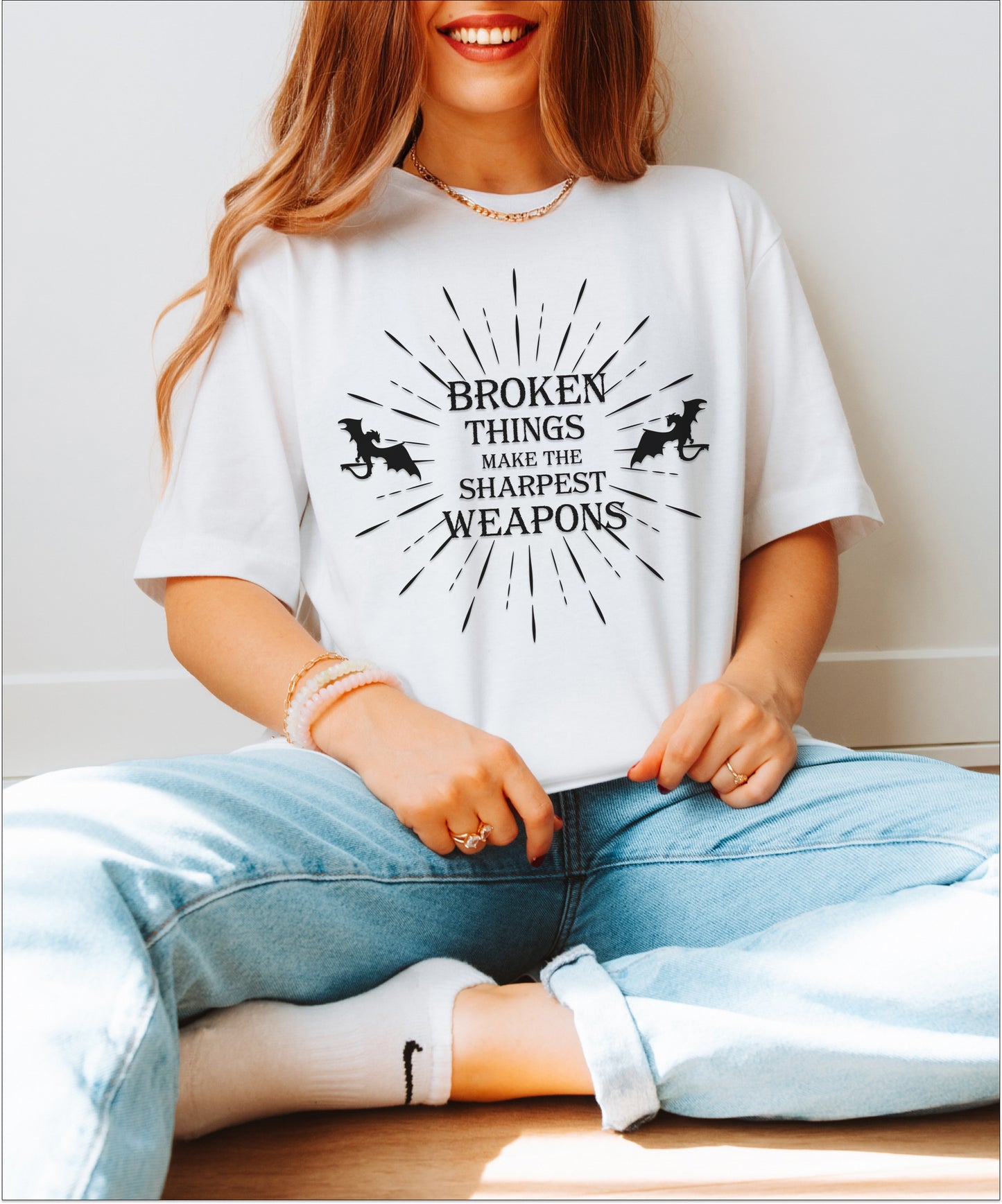 🛡️ Broken Things Make the Sharpest Weapons -When the Moon Hatched T-Shirt 🛡️