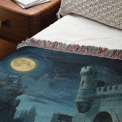 Gothic Cat Moonlight Woven Blanket 🌙🐾