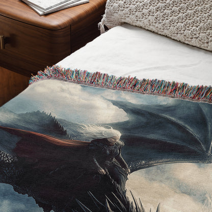 🐉✨Manon Blackbeak Woven Throw Blanket - Fantasy Bookish Home Decor 📚🔥