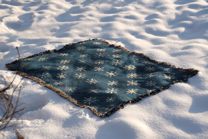 Snowflake Wonderland Winter Woven Throw Blanket ❄️✨