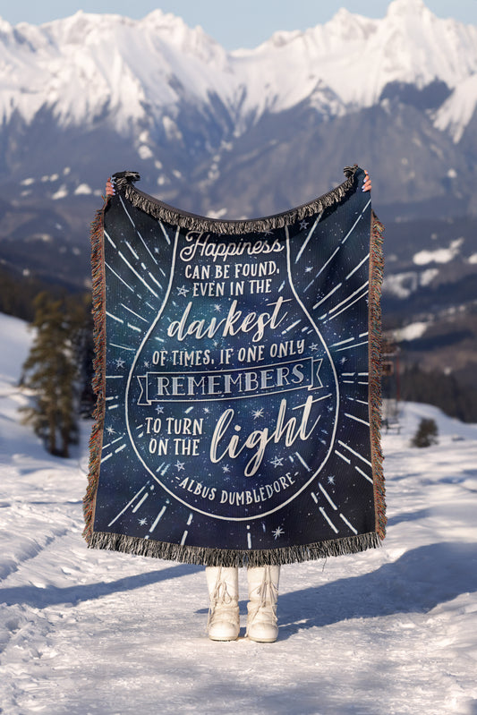 ✨ Magical Light Quote Blanket