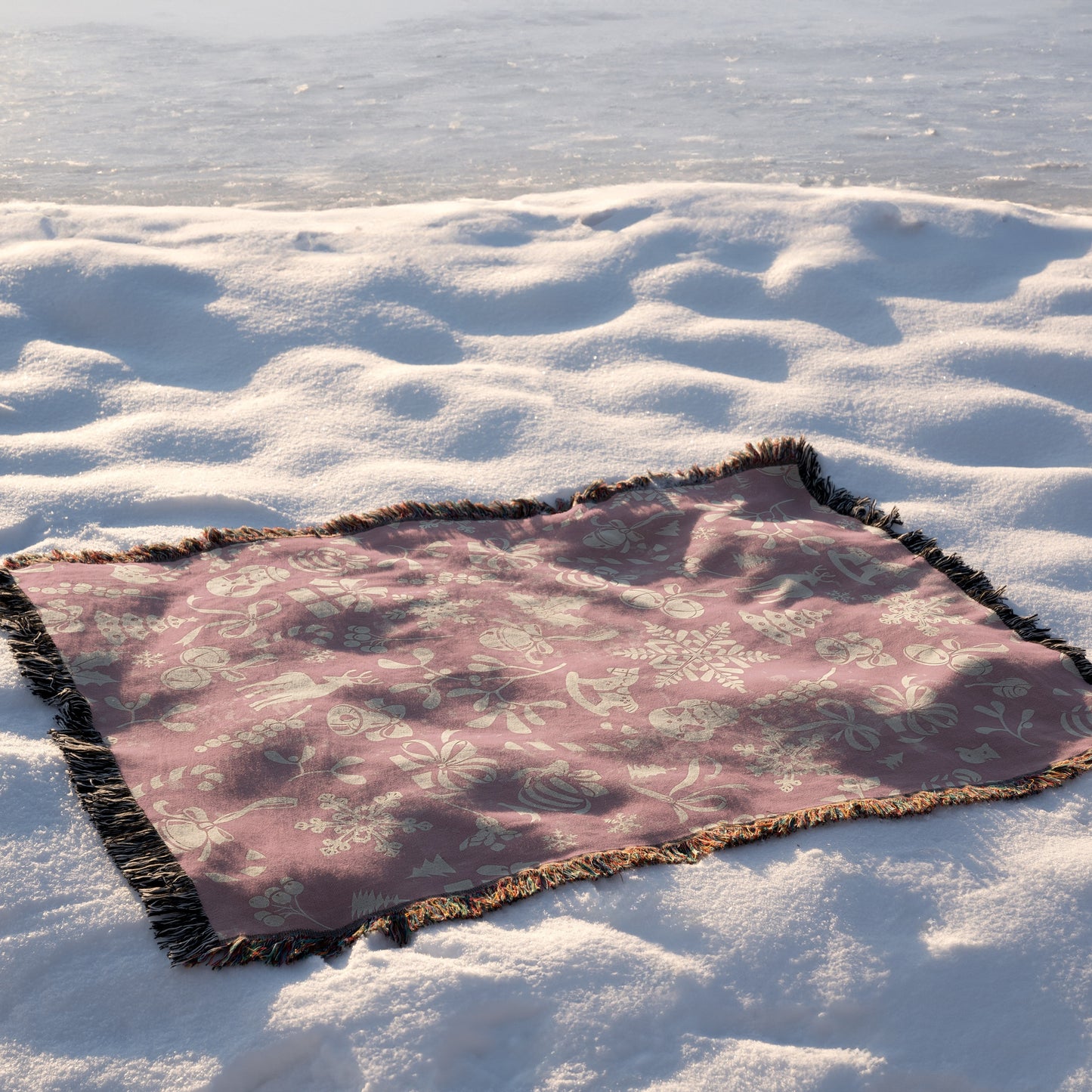 Pink Holiday Magic Woven Blanket 🎄💖