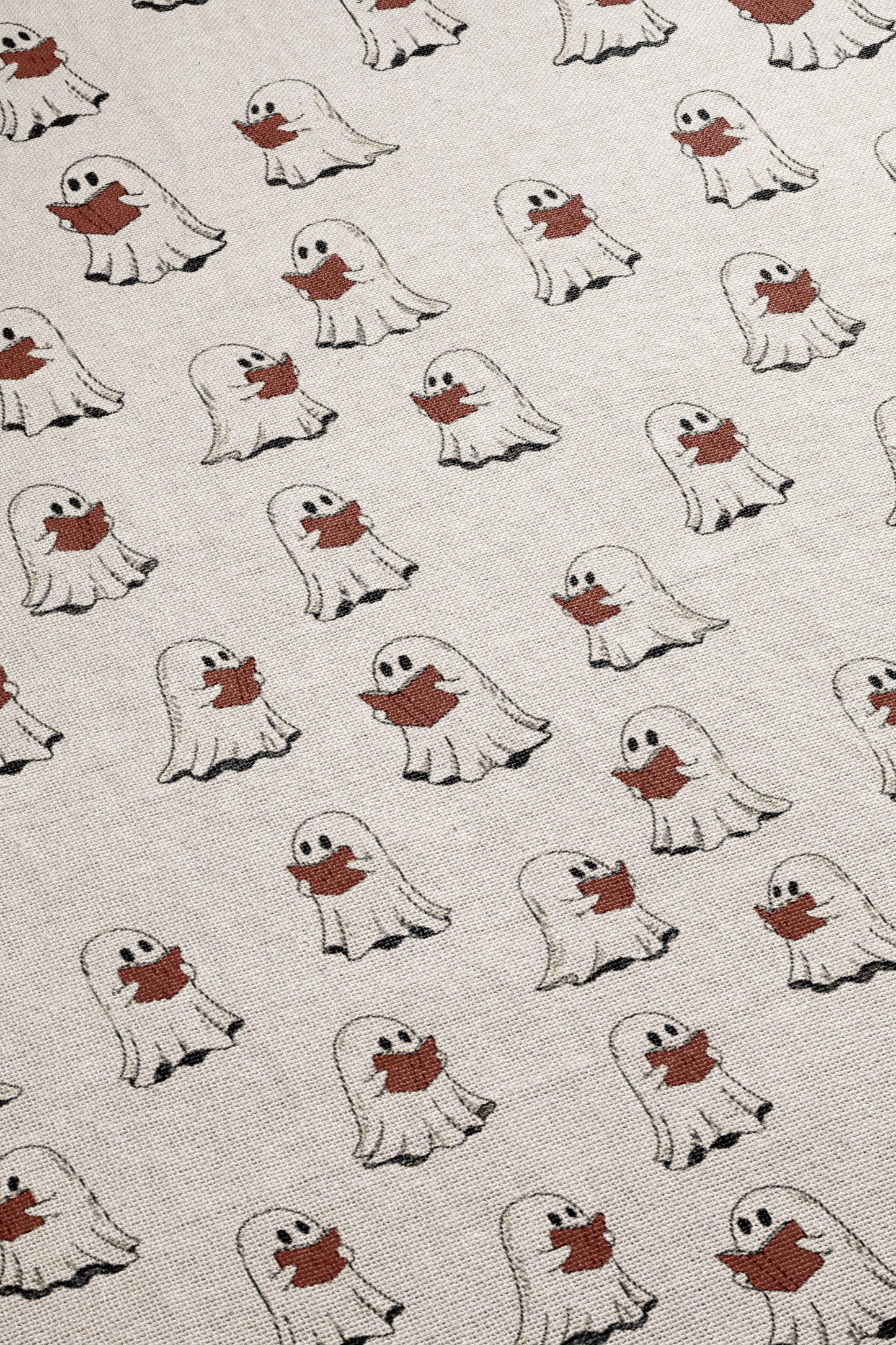 Cute Ghost Pattern Woven Throw Blanket