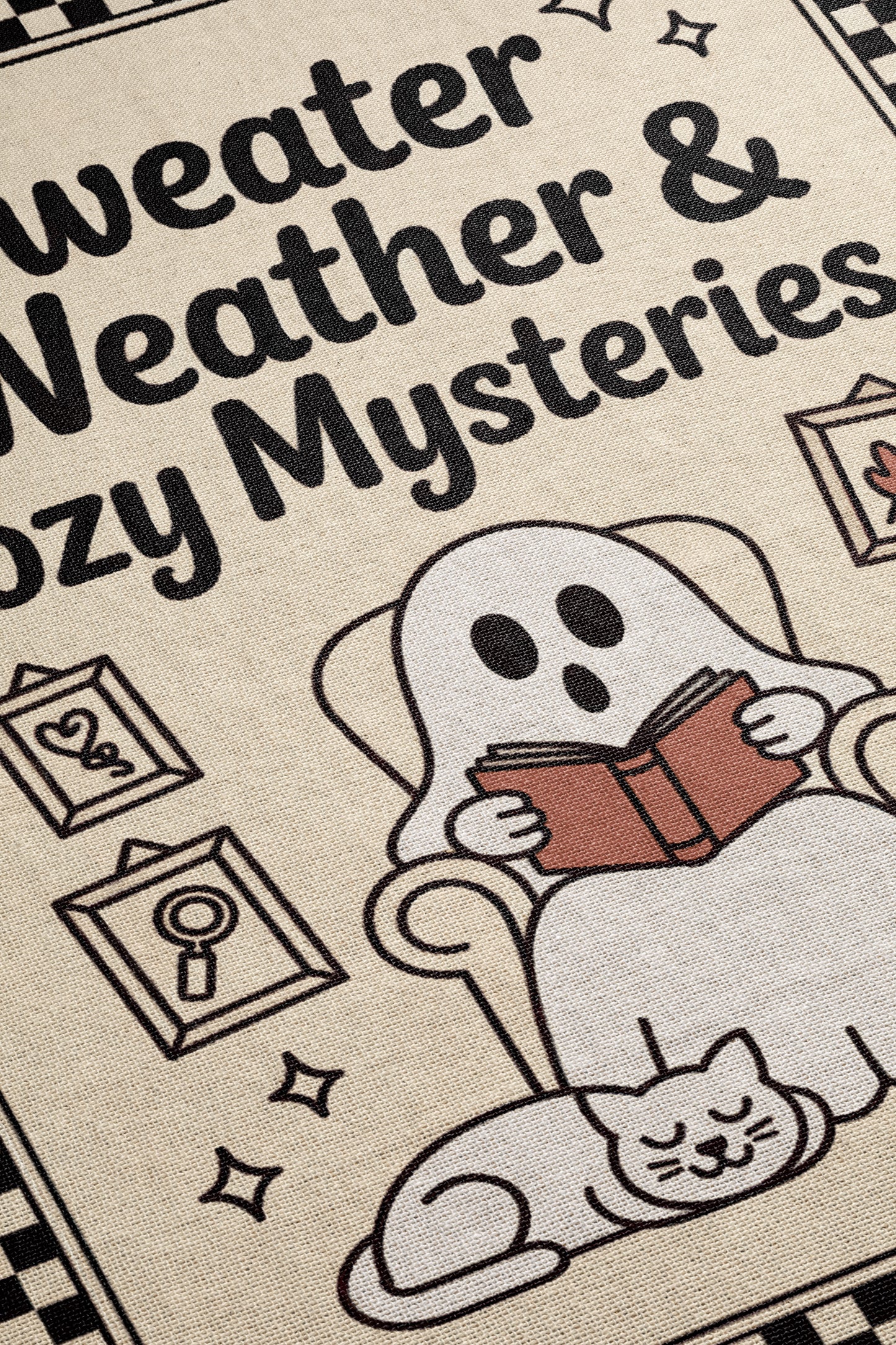 Sweater Weather & Cozy Mysteries Woven Blanket